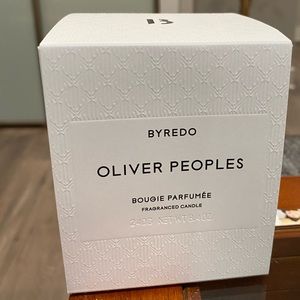 Byredo candle by Oliver Peoples.